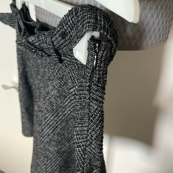 ZARA Black & White Belted Mini Twill Skirt - Picture 5 of 6